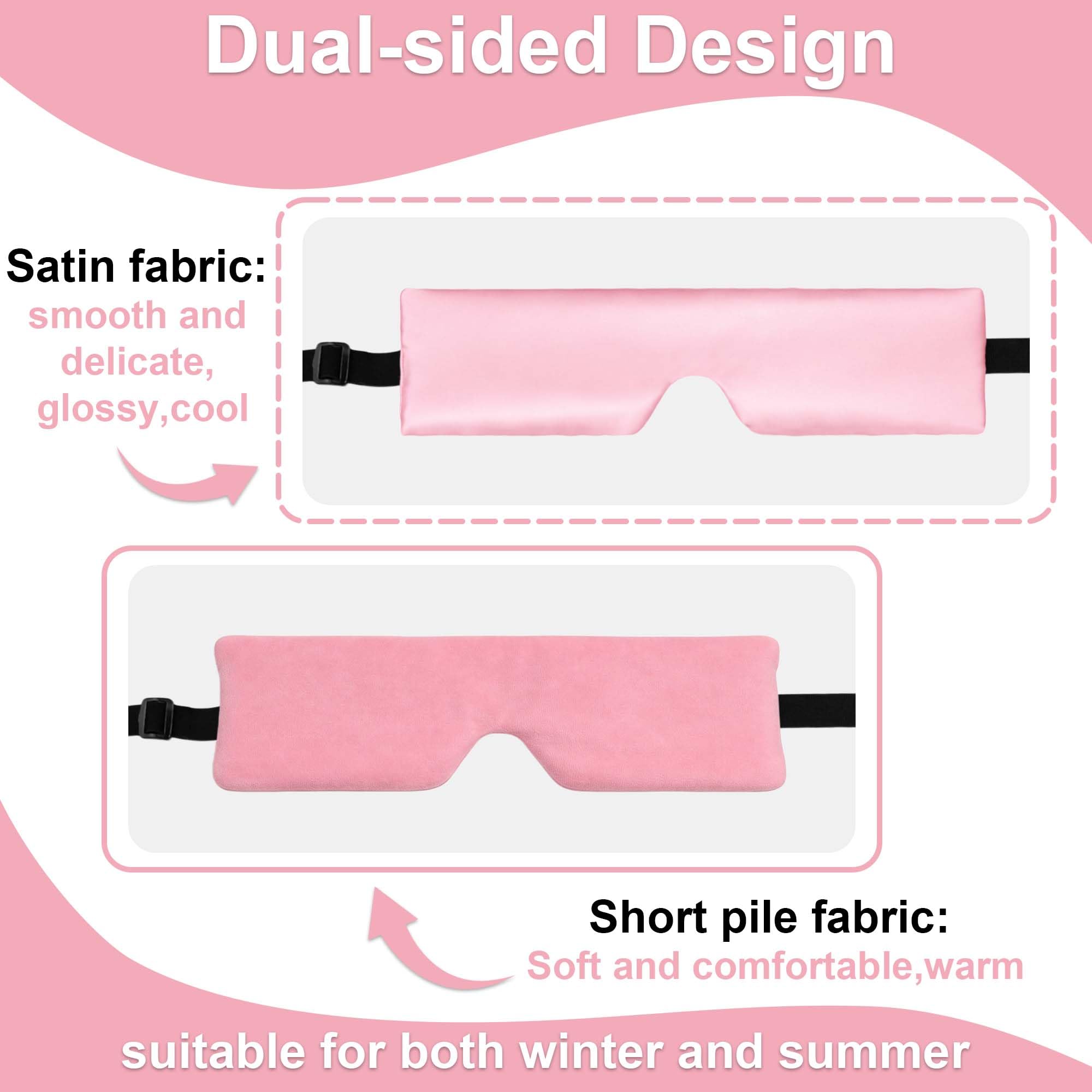 SPRING SEAON Airplane Head Strap for Sleeping, Double-Sided Airplane Eye Mask Head Holder, Adjustable Seat Sleeper Support for Plane, Car & Office Chair, Contoured Nose-Friendly Design,Pouch Included - Image 3